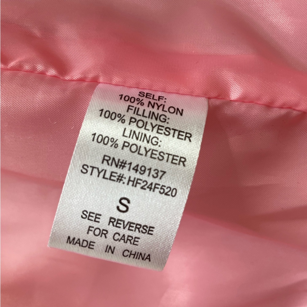 💕HYFVE Full Zip Puffer Vest Bubblegum/Barbie Pink Crop Small - Picture 7 of 9